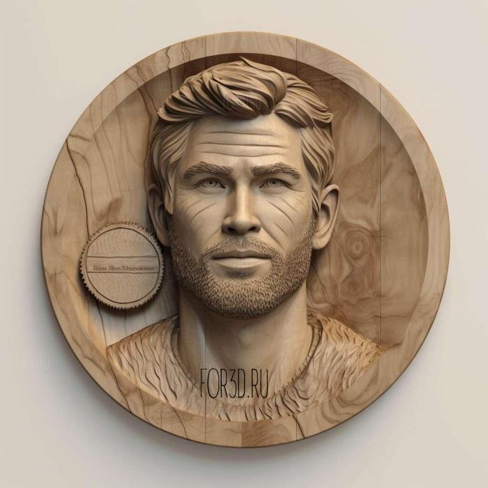 Chris Hemsworth 1 stl model for CNC